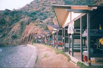A view of the cabanas