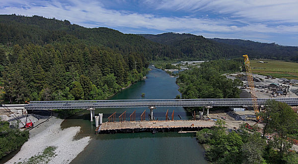 Dr. Fine Temporary Bridge on U.S. 101