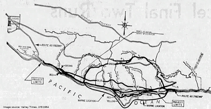 Proposals for Rte 1 Freeway in Malibu