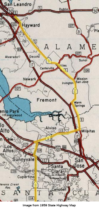 1959 Routing of Rte 9