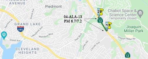 Rte 13 Oakland Separation Barrier