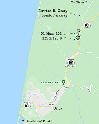 U.S. 101 Orick to S Prarie Creek Park Curve and Roadway Improvements