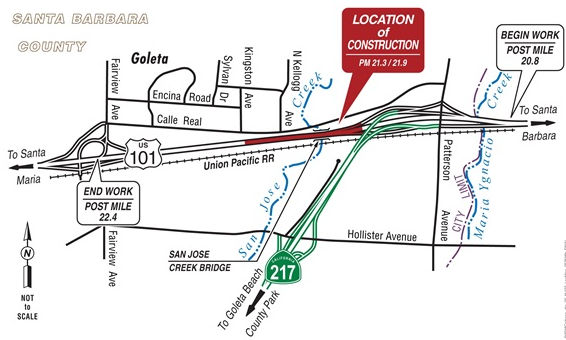 San Jose Creek Bridge Replacement Map