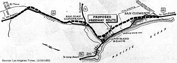 Rte 101 San Juan Capistrano Freeway Routings