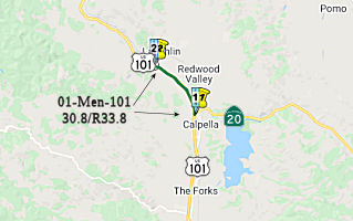 U.S. 101 Ukah Median Barrier