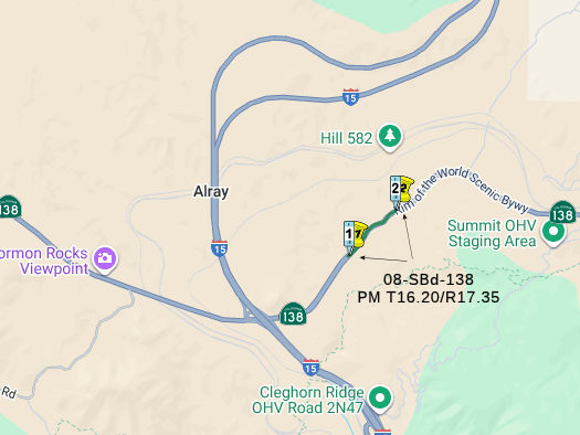 Rte 138 Cajon Jct Curve Realignment