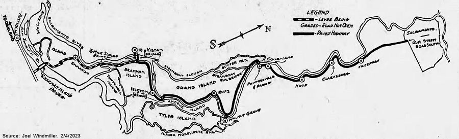 Antioch-Sherman Bridge Locator Map, 1926