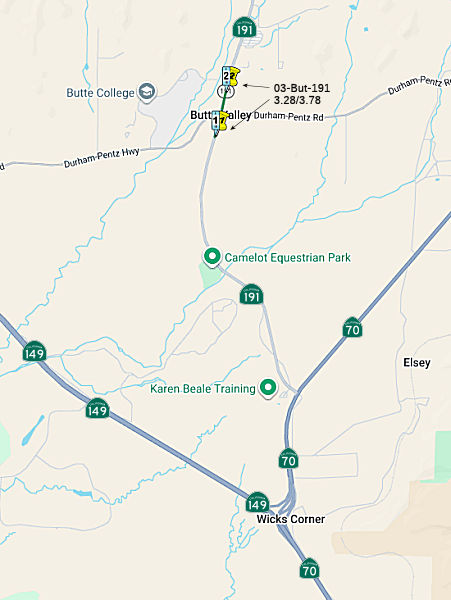 Rte 191 Durham Pentz Intersection