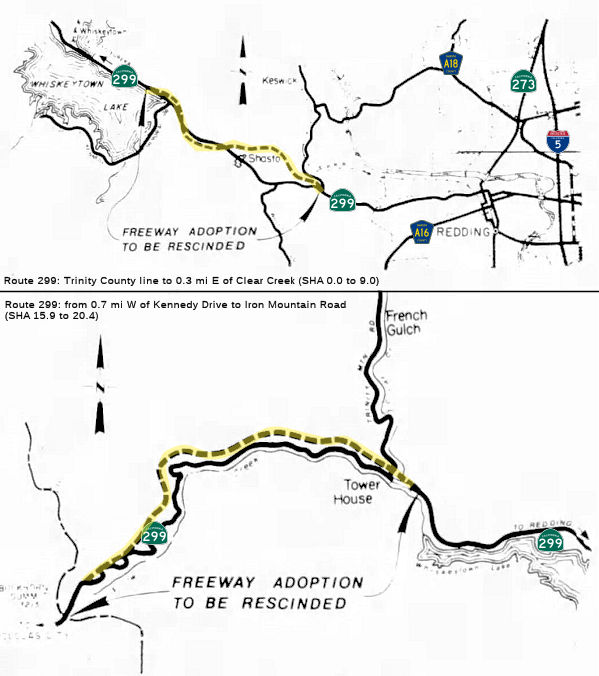Rescission of Freeway Routing in Shasta County
