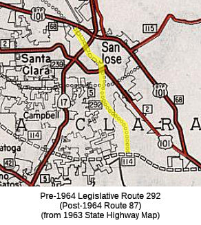 Pre-1964 Leg Rte 292, Post-1964 Rte 87